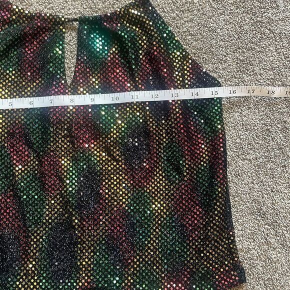 PIA sequined rainbow halter top size L - Picture 7 of 8